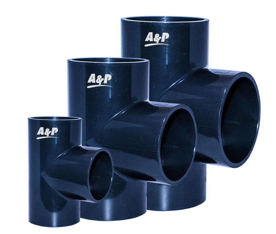 Tee Pvc Presión Color Dark Gray ,pn10  50mm 